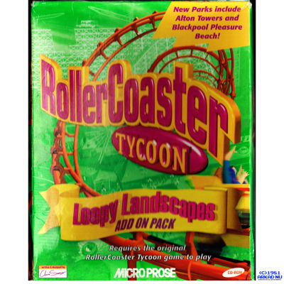 ROLLERCOASTER TYCOON LOOPY LANDSCAPES ADDON PACK PC BIGBOX