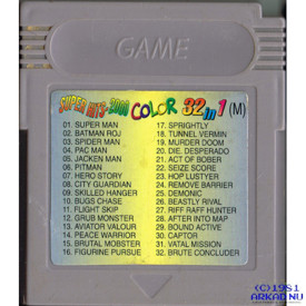 SUPER HITS 2000 COLOR 32IN1 GAMEBOY BOOTLEG