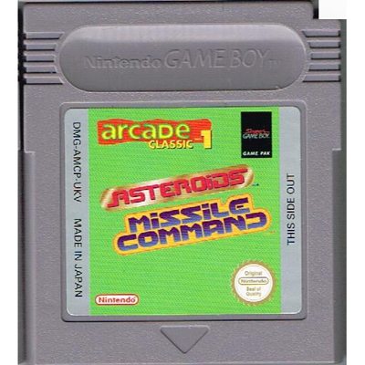 ARCADE CLASSICS 1 ASTEROIDS & MISSILE COMMAND GAMEBOY