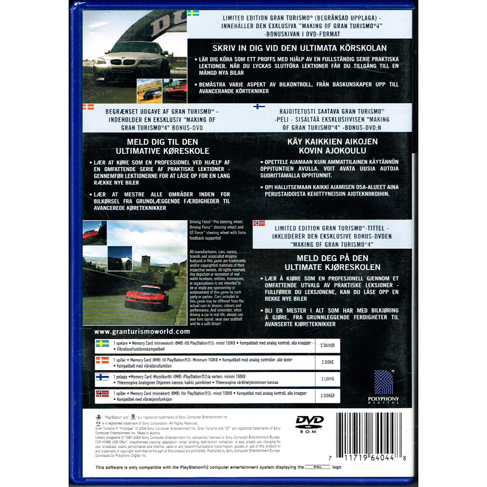 Gran Turismo 4 [REPRO-PACTH] - PS2 - Sebo dos Games - 10 anos!