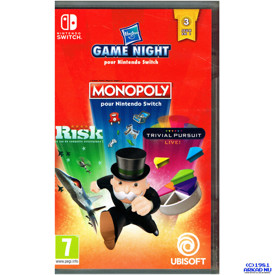 HASBRO GAME NIGHT - MONOPOLY - RISK - TRIVIAL PURSUIT SWITCH