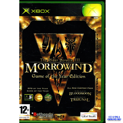 THE ELDER SCROLLS III MORROWIND GAME OF THE YEAR EDITION XBOX