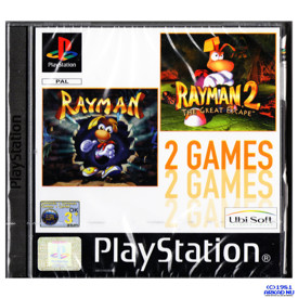 RAYMAN 1 + RAYMAN 2 THE GREAT ESCAPE PS1 NYTT