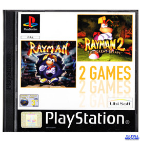RAYMAN 1 + RAYMAN 2 THE GREAT ESCAPE PS1 