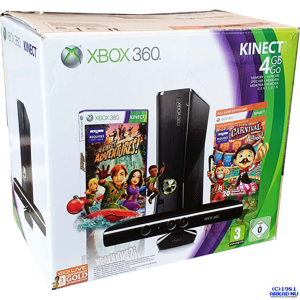 Microsoft Xbox 360 S 250GB System Kinect Bundle